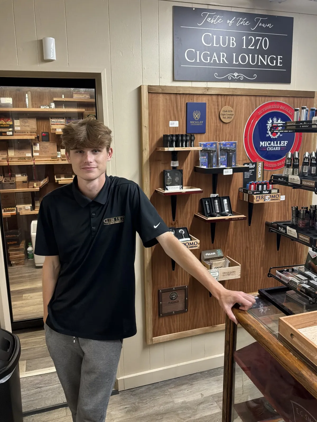 Jesse Faccinto, General Manager of Club 1270 Cigar Lounge in Cookeville